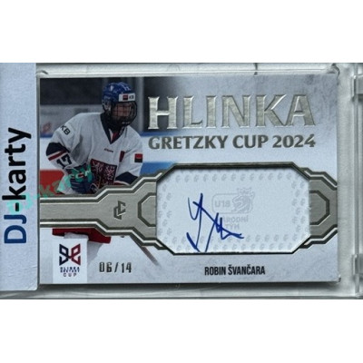 2024/25 LC Repre serie 1 #HGC-RŠV Robin Švančara Hlinka Gretzky Cup 2024 Authentic Signature Platinum 06/14