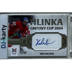 2024/25 LC Repre serie 1 #HGC-DHO David Lukas Holub Hlinka Gretzky Cup 2024 Authentic Signature Platinum 11/14