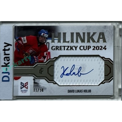 2024/25 LC Repre serie 1 #HGC-DHO David Lukas Holub Hlinka Gretzky Cup 2024 Authentic Signature Platinum 11/14