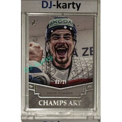 2024/25 LC Repre serie 1 #CHA-22 David Tomášek Champs Art Clear Frame Platinum xx/21