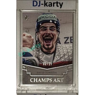 2024/25 LC Repre serie 1 #CHA-22 David Tomášek Champs Art Clear Frame Platinum xx/21