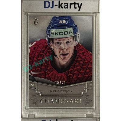 2024/25 LC Repre serie 1 #CHA-05 Jakub Krejčík Champs Art Clear Frame Platinum xx/21