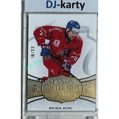 2024/25 LC Repre serie 1 #KC-13 Michal Kunc Season Collection Season Collection Karjala Cup 2024 Gold xx/22