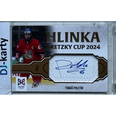 2024/25 LC Repre serie 1 #HGC-TPO Tomáš Poletín Hlinka Gretzky Cup 2024 Authentic Signature Gold 1of1