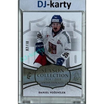 2024/25 LC Repre serie 1 #SHG-23 Daniel Voženílek Season Collection Swiss Hockey Games 2024 Platinum xx/18