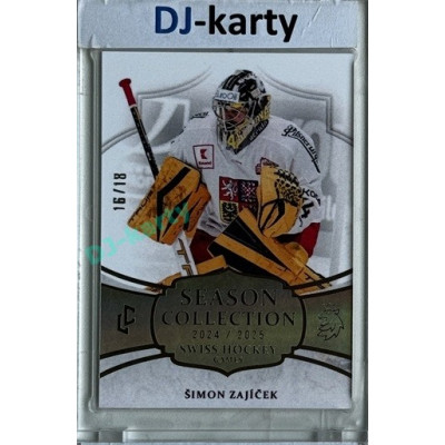 2024/25 LC Repre serie 1 #SHG-25 Šimon Zajíček Season Collection Swiss Hockey Games 2024 Platinum xx/18