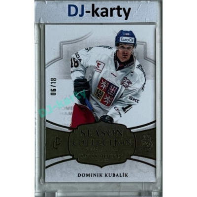 2024/25 LC Repre serie 1 #SHG-14 Dominik Kubalík Season Collection Swiss Hockey Games 2024 Platinum xx/18