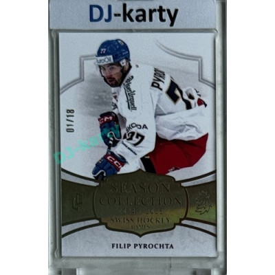 2024/25 LC Repre serie 1 #SHG-08 Filip Pyrochta Season Collection Swiss Hockey Games 2024 Platinum xx/18