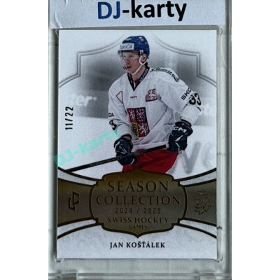 2024/25 LC Repre serie 1 #SHG-03 Jan Košťálek Season Collection Swiss Hockey Games 2024 Gold xx/22
