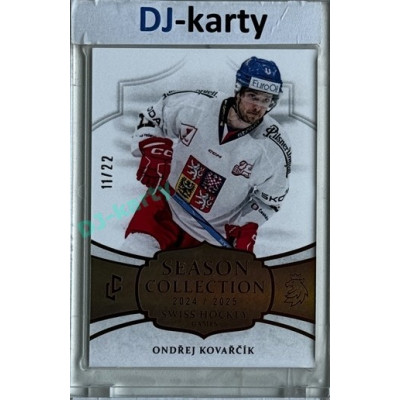 2024/25 LC Repre serie 1 #SHG-11 Ondřej Kovařčík Season Collection Swiss Hockey Games 2024 Gold xx/22
