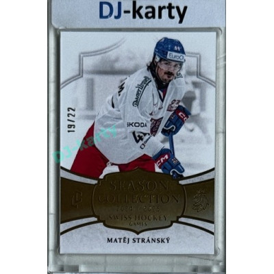 2024/25 LC Repre serie 1 #SHG-18 Matěj Stránský Season Collection Swiss Hockey Games 2024 Gold xx/22