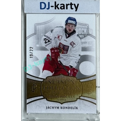 2024/25 LC Repre serie 1 #SHG-16 Jáchym Kondelík Season Collection Swiss Hockey Games 2024 Gold xx/22