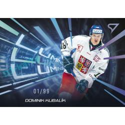 2025 Sportzoo Hokejové ČESKO #LS-17 Dominik Kubalík Luminous Blue 14/99