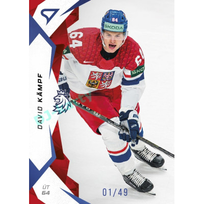 2025 Sportzoo Hokejové ČESKO #40 David Kämpf Blue xx/49