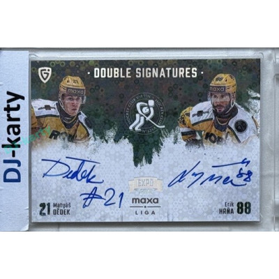 2024/25 Goal Cards Maxa liga 1. série #DS-DH Matyáš Dědek / Erik Hrňa Double Signatures Expo Silver 1of3