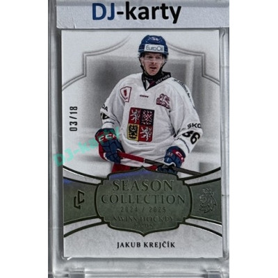 2024/25 LC Repre serie 1 #KC-05 Jakub Krejčík Season Collection Season Collection Karjala Cup 2024 Platinum xx/18