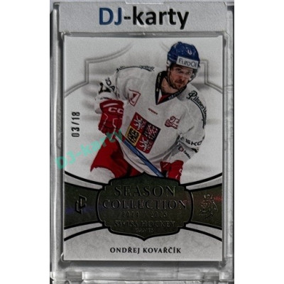 2024/25 LC Repre serie 1 #SHG-11 Ondřej Kovařčík Season Collection Season Collection Swiss Hockey Games 2024 Platinum xx/18