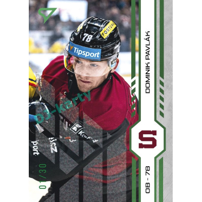 2024/25 Sportzoo ELH Play Off #379 Dominik Pavlák Green Glitter xx/30
