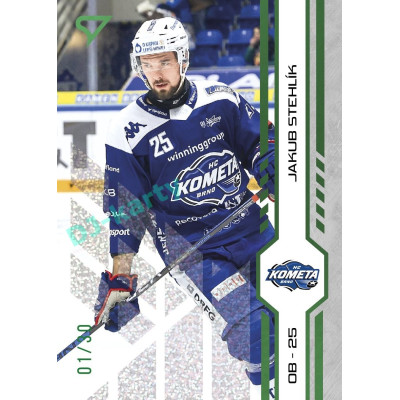2024/25 Sportzoo ELH Play Off #392 Jakub Stehlík Green Glitter xx/30