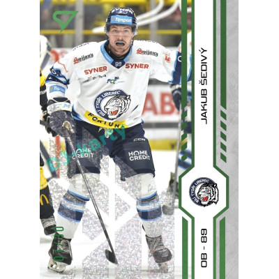 2024/25 Sportzoo ELH Play Off #406 Jakub Šedivý Green Glitter xx/30