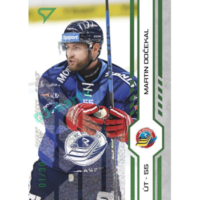 2024/25 Sportzoo ELH Play Off #423 Martin Dočekal Green Glitter xx/30