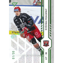 2024/25 Sportzoo ELH Play Off #415 Štěpán Pokorný Green Glitter xx/30