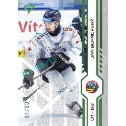 2024/25 Sportzoo ELH Play Off #422 Jan Bernovský Green Glitter xx/30