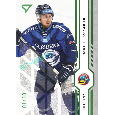 2024/25 Sportzoo ELH Play Off #421 Matthew Sredl Green Glitter xx/30