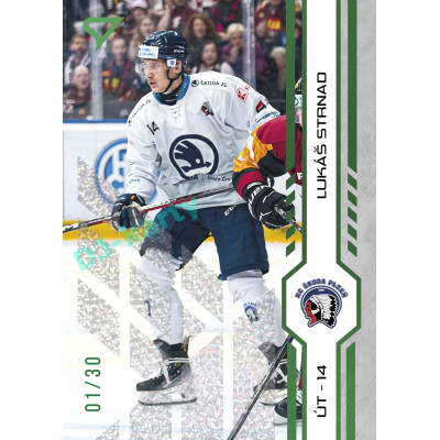 2024/25 Sportzoo ELH Play Off #443 Lukáš Strnad Green Glitter xx/30