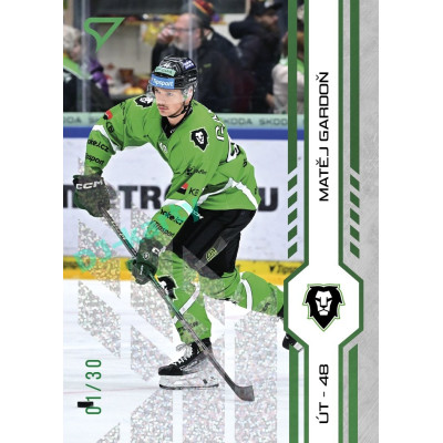 2024/25 Sportzoo ELH Play Off #444 Matěj Gardoň Green Glitter xx/30