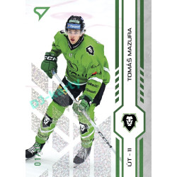 2024/25 Sportzoo ELH Play Off #445 Tomáš Mazura Green Glitter xx/30