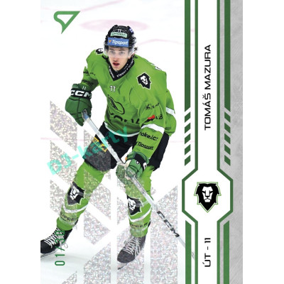 2024/25 Sportzoo ELH Play Off #445 Tomáš Mazura Green Glitter xx/30