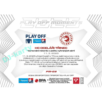 2024/25 Sportzoo ELH Play Off #PM-03 HC Oceláři Třinec Play Off Moments
