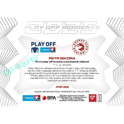 2024/25 Sportzoo ELH Play Off #PM-02 Petr Sikora Play Off Moments