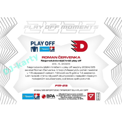 2024/25 Sportzoo ELH Play Off #PM-25 Roman Červenka Play Off Moments