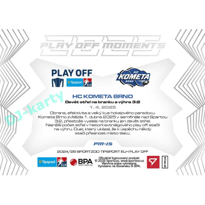 2024/25 Sportzoo ELH Play Off #PM-15 HC Kometa Brno Play Off Moments