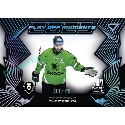 2024/25 Sportzoo ELH Play Off #PM-12 Filip Pyrochta Play Off Moments Blue xx/25