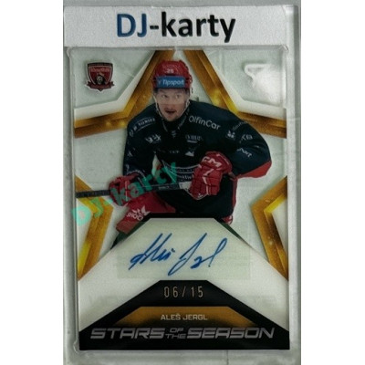 2024/25 Sportzoo ELH Play Off #SS-AJ Aleš Jergl Stars of the Season Gold Auto 06/15
