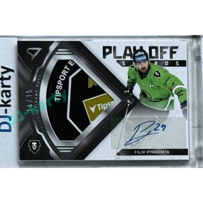 2024/25 Sportzoo ELH Play Off #PS-FP Filip Pyrochta Play Off Shards Auto Puck 14/15
