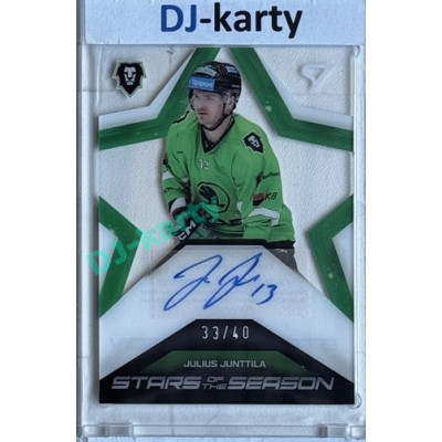 2024/25 Sportzoo ELH Play Off #SS-JJ Julius Junttila Stars of the Season Auto 33/40