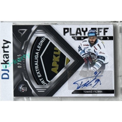 2024/25 Sportzoo ELH Play Off #PS-TF Tomáš Filippi Play Off Shards Auto Puck 07/15