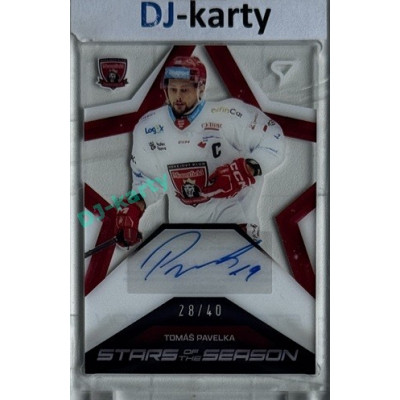 2024/25 Sportzoo ELH Play Off #SS-TP Tomáš Pavelka Stars of the Season Auto 28/40