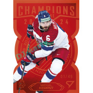 2025 Sportzoo Hokejové ČESKO #CG-06 Michal Kempný Champions 2024 Red Die Cut xx/49
