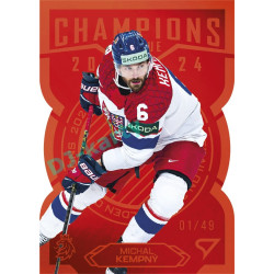 2025 Sportzoo Hokejové ČESKO #CG-06 Michal Kempný Champions 2024 Red Die Cut xx/49