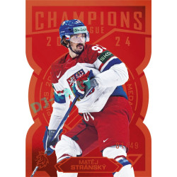 2025 Sportzoo Hokejové ČESKO #CG-23 Matěj Stránský Champions 2024 Red Die Cut xx/49