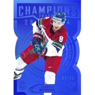 2025 Sportzoo Hokejové ČESKO #CG-12 Ondřej Beránek Champions 2024 Blue Die Cut xx/25