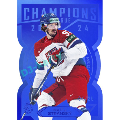 2025 Sportzoo Hokejové ČESKO #CG-23 Matěj Stránský Champions 2024 Blue Die Cut xx/25