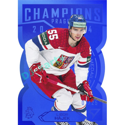 2025 Sportzoo Hokejové ČESKO #CG-05 Libor Hájek Champions 2024 Blue Die Cut xx/25