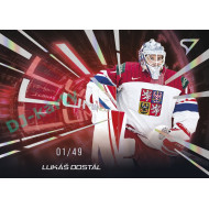 2025 Sportzoo Hokejové ČESKO #LS-01 Lukáš Dostál Luminous Red xx/49