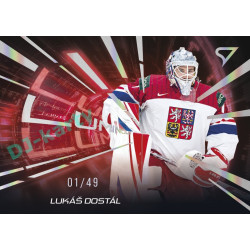 2025 Sportzoo Hokejové ČESKO #LS-01 Lukáš Dostál Luminous Red xx/49